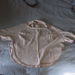 Chevron Patterned Tan Sweater